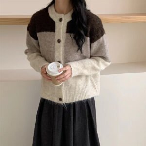 Retro Lazy Style Design Sense All-matching Knitted Sweater