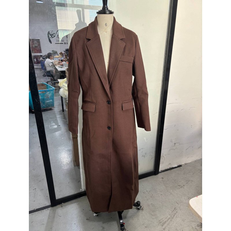 Korean Style Elegant Suit Collar Woolen Overcoat Coat - Image 2