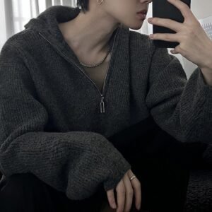 Knitted Sweater High-grade Baggy Coat