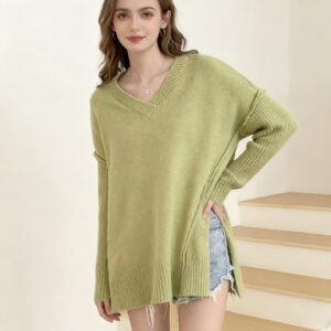Knitwear Women's V-neck Plus Size Fashion Pullover Sweater