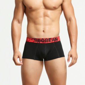 Men's Boxer Briefs Camo Belt Low Waist Cotton