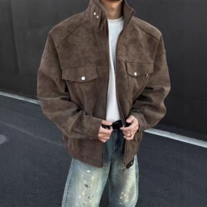 American Loose Detroit Stand Collar Men's Coat