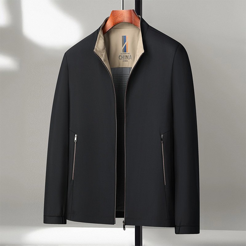 Administrative Leisure Business Spring And Autumn Men Stand-up Collar Jacket - Image 2