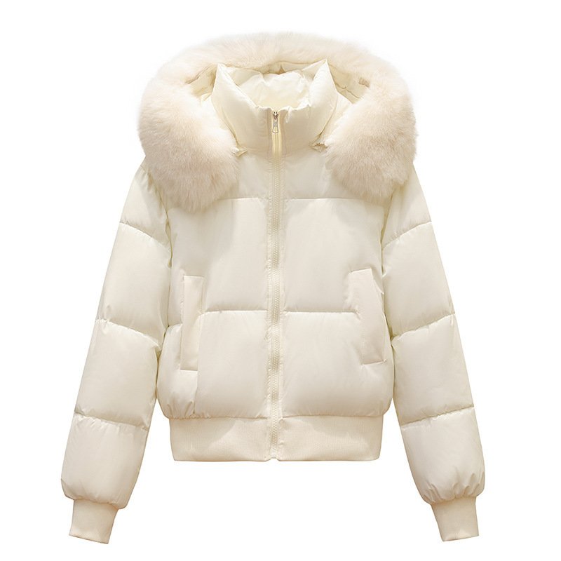 Big Fur Collar Hooded Thickened Warm And Loose Coat - Image 5