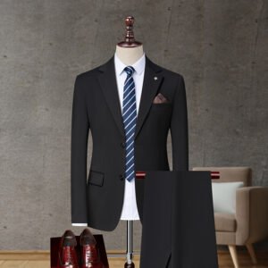 Spring And Autumn Solid Color Business Casual Men's Non-ironing Suit