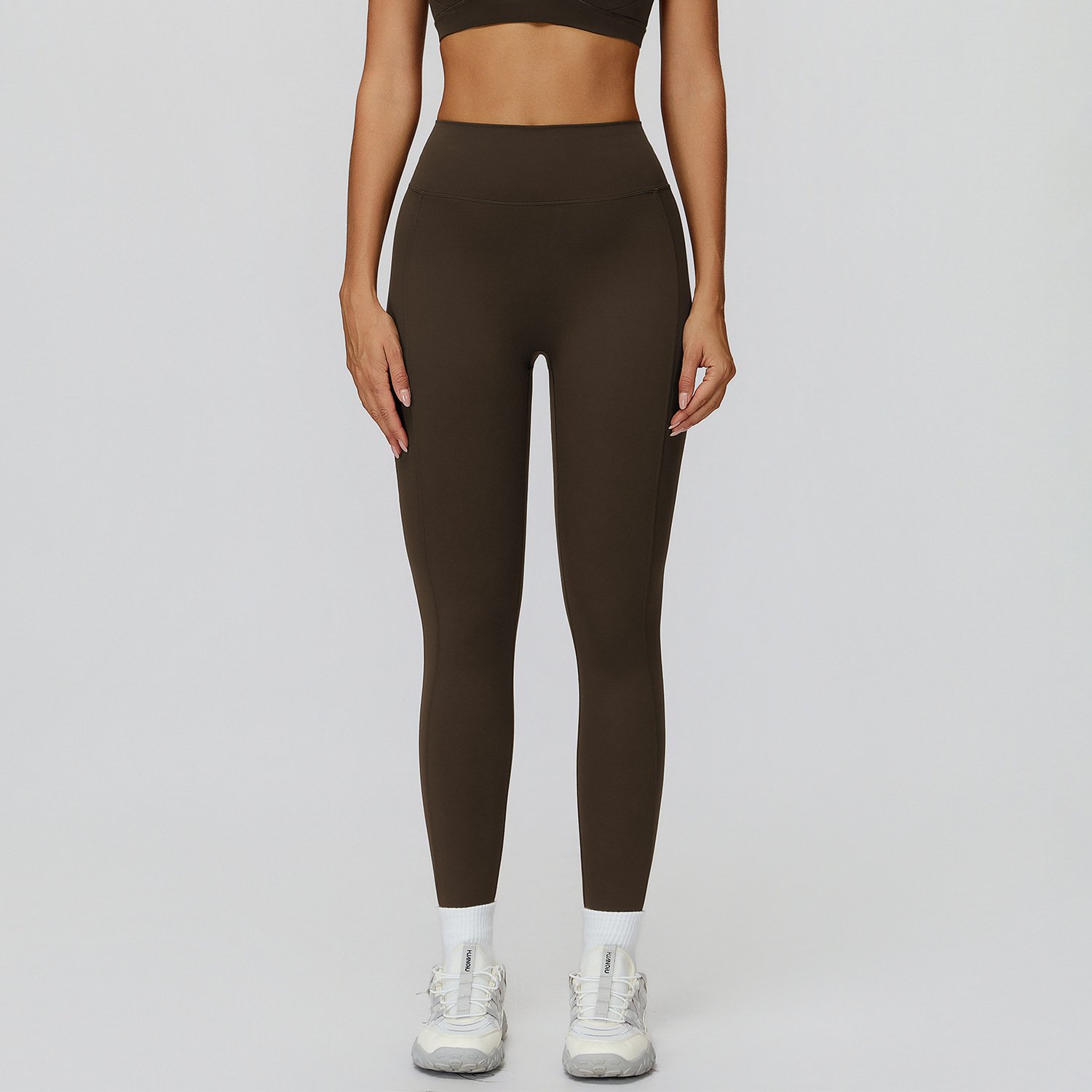 Brushed Yoga Pants High Top Sports Tight Trousers - Image 3