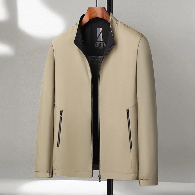 Administrative Leisure Business Spring And Autumn Men Stand-up Collar Jacket - Image 3