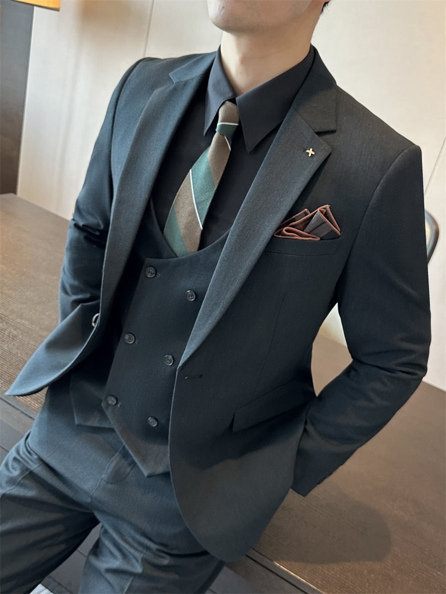 Men's High Quality Business Chemical Fiber Blended Formal Wear - Image 4