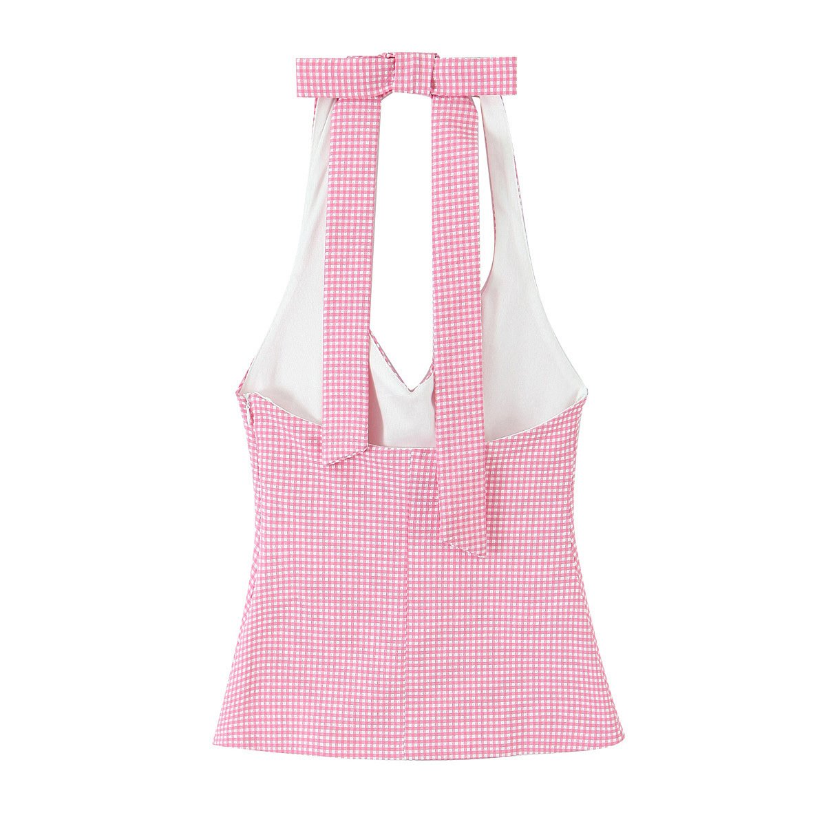 Autumn New Sweet And Spicy Style Slim-fit Hanging Collar Top - Image 3