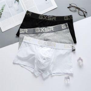 New Men's Purified Cotton Underwear Low Waist Sexy Breathable Comfortable Solid Color