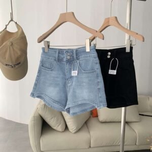 Women's Thin Stretch High Waist Denim Shorts