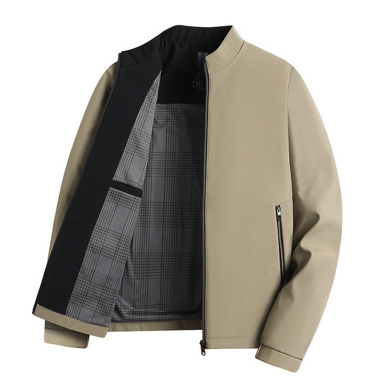 Administrative Leisure Business Spring And Autumn Men Stand-up Collar Jacket - Image 7