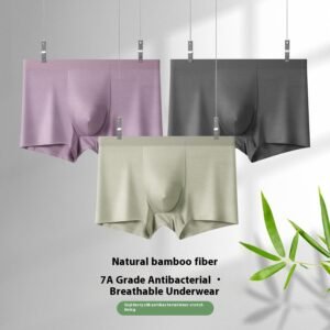 Bamboo Fiber Seamless Men's Underwear Breathable Mid Waist