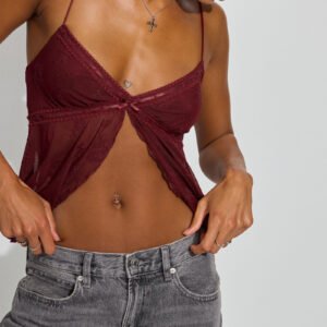 European And American New Sexy Women's Mesh Hollow Split Sling