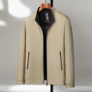 Administrative Leisure Business Spring And Autumn Men Stand-up Collar Jacket