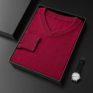 Cashmere Sweater Men's V-neck Loose