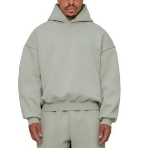 Fleece-lined Men's Sweater Casual Hoodie Solid Color Pullover Sweatshirt