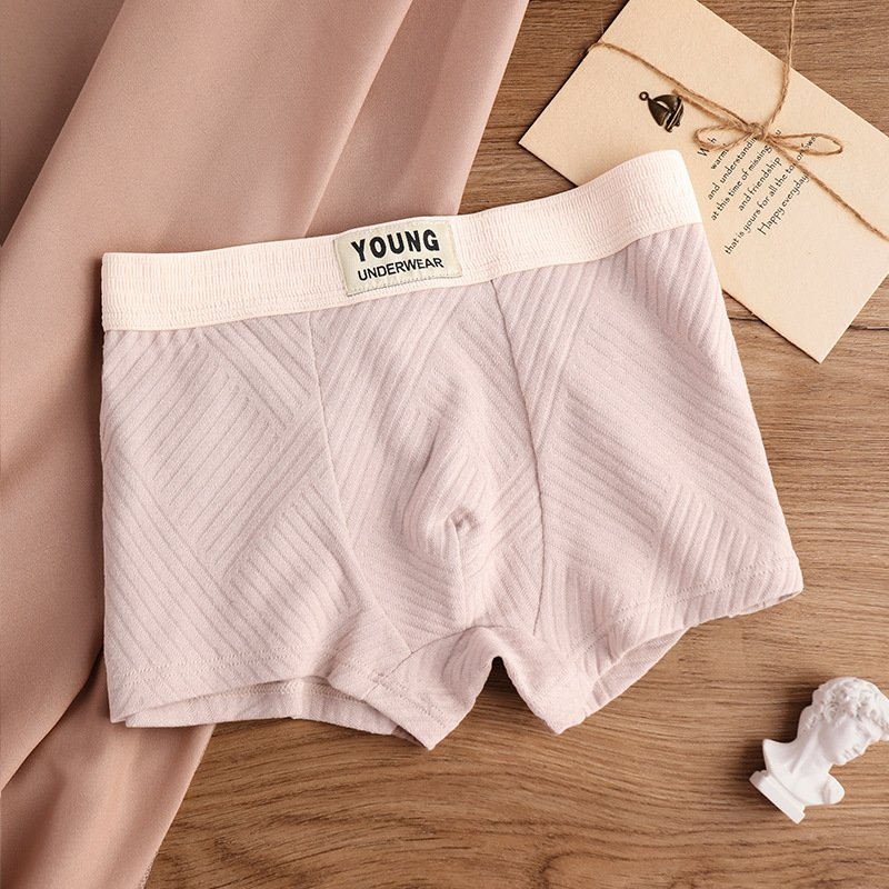 Cotton Men's Mid Waist Texture Boxer Briefs - Image 10