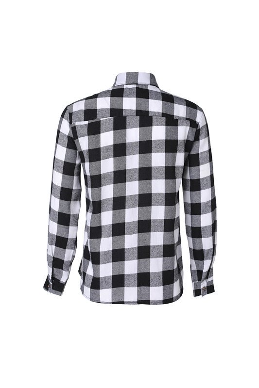 A Long-sleeved Pocket Checked Shirt With A Lapel For Young Men In Autumn And - Image 3