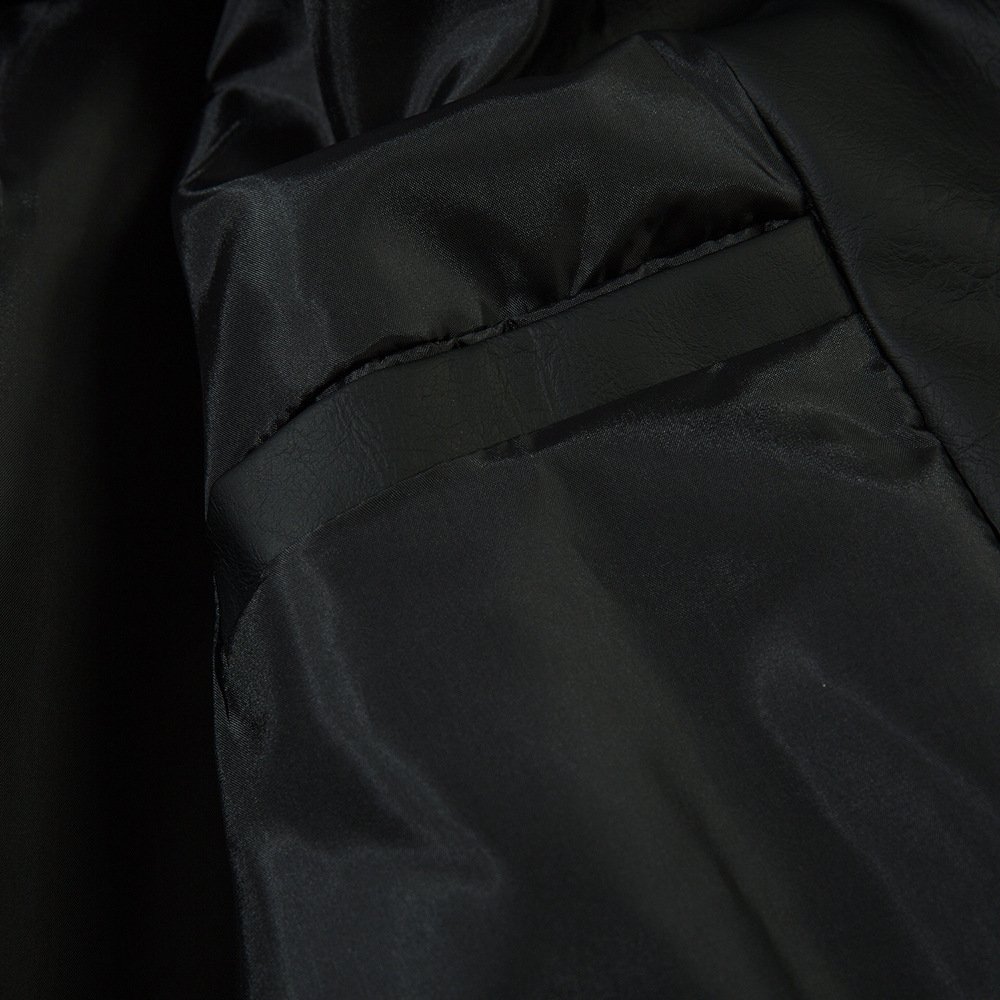 European And American-style Locomotive Racing Suit Leather Coat - Image 4