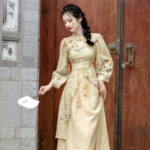 Chinese Button Knots Cheongsam Dress For Women